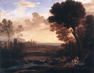 Landscape with Paris and Oenone Claude Lorrain Oil Paintings